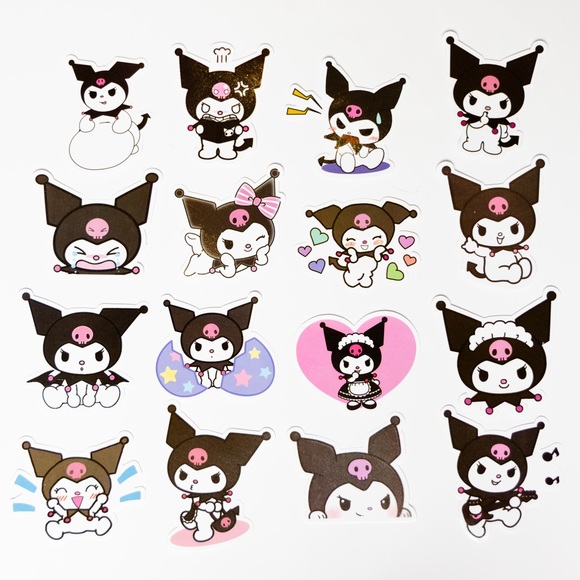 16 pcs Kuromi Sanrio Vinyl stickers decals - Picture 1 of 4